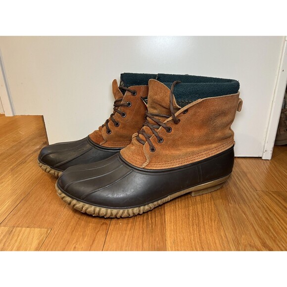 Vintage LaCrosse Boots Mens Size 13 Brown Suede Duck Snow Lined Polartec main image 13
